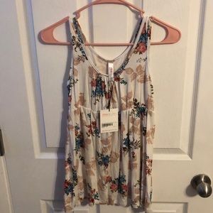 Pink Blush Floral Maternity Tank